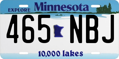 MN license plate 465NBJ