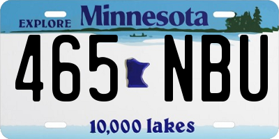 MN license plate 465NBU