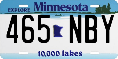 MN license plate 465NBY