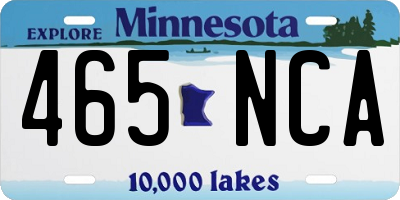 MN license plate 465NCA