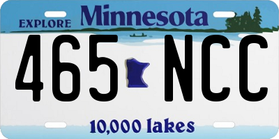 MN license plate 465NCC