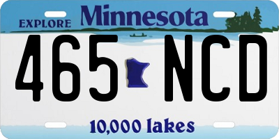 MN license plate 465NCD
