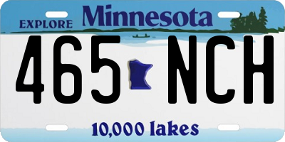 MN license plate 465NCH