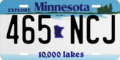 MN license plate 465NCJ