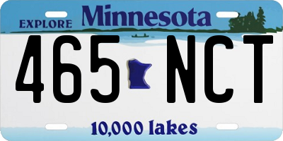 MN license plate 465NCT