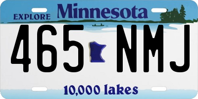 MN license plate 465NMJ