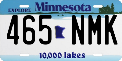 MN license plate 465NMK