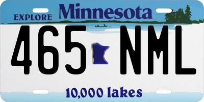 MN license plate 465NML