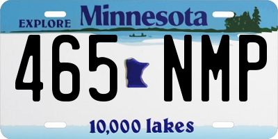 MN license plate 465NMP