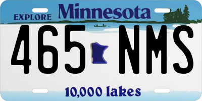 MN license plate 465NMS