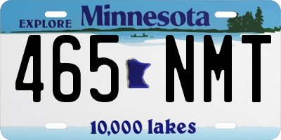 MN license plate 465NMT