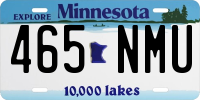 MN license plate 465NMU