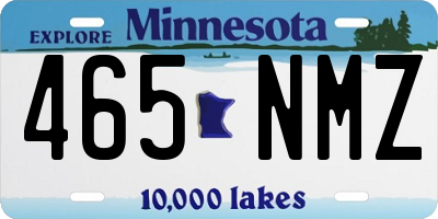 MN license plate 465NMZ