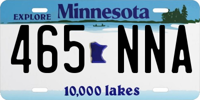 MN license plate 465NNA
