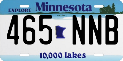 MN license plate 465NNB