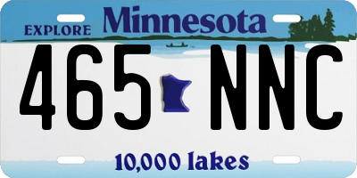 MN license plate 465NNC