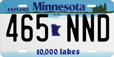 MN license plate 465NND