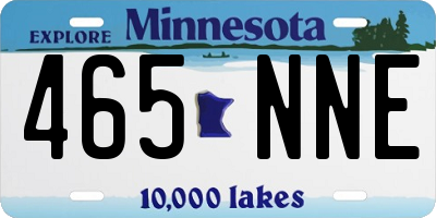MN license plate 465NNE