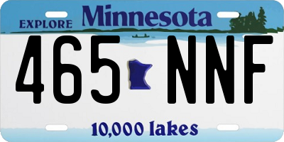 MN license plate 465NNF