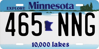 MN license plate 465NNG