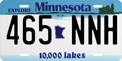 MN license plate 465NNH