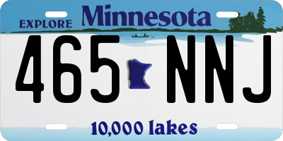 MN license plate 465NNJ