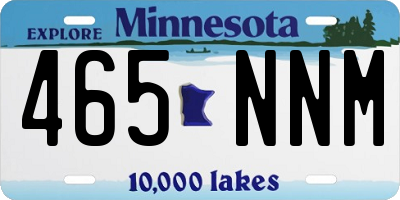 MN license plate 465NNM