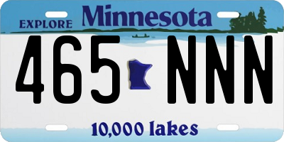 MN license plate 465NNN