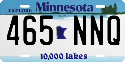 MN license plate 465NNQ