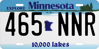 MN license plate 465NNR