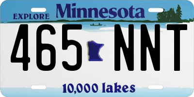 MN license plate 465NNT
