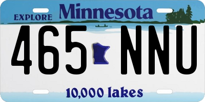 MN license plate 465NNU