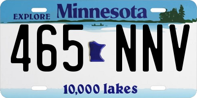 MN license plate 465NNV