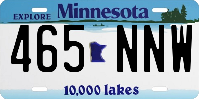 MN license plate 465NNW