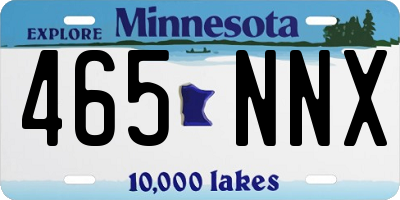 MN license plate 465NNX