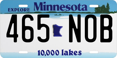 MN license plate 465NOB