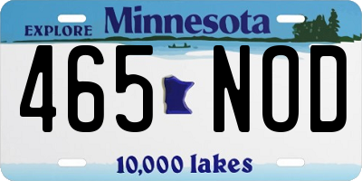 MN license plate 465NOD