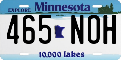 MN license plate 465NOH