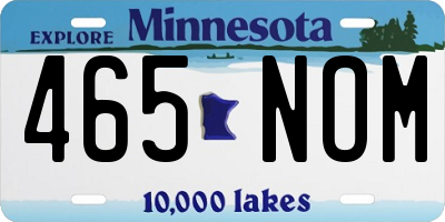 MN license plate 465NOM