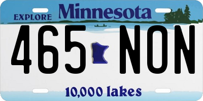 MN license plate 465NON