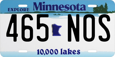 MN license plate 465NOS