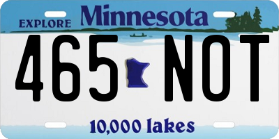 MN license plate 465NOT