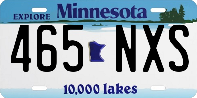 MN license plate 465NXS