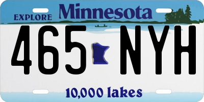 MN license plate 465NYH