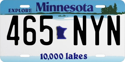 MN license plate 465NYN