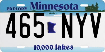 MN license plate 465NYV
