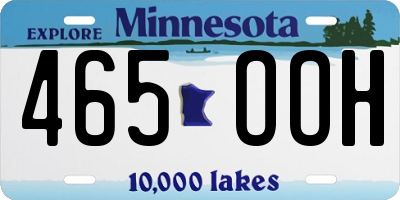 MN license plate 465OOH