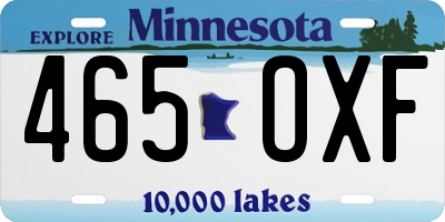 MN license plate 465OXF