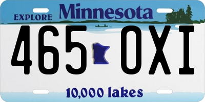 MN license plate 465OXI