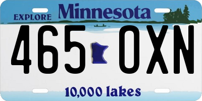 MN license plate 465OXN